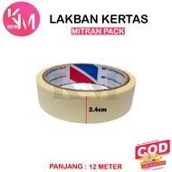 LAKBAN KERTAS KECIL 1 inch ( 24 MM / 20 METER ) / ROLL