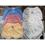 [6 PCS] USAGI - unisex newborn baby shorts SNI USAGI Checkered Pattern