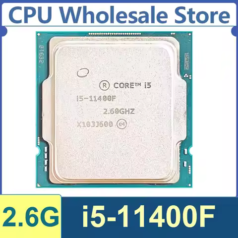 Core i5-11400F 6 Core 12 Thread 2.6GHz 65W 12MB Cache 14nm Rocket Lake-S DDR4-3200 MHz SRK3G LGA1200
