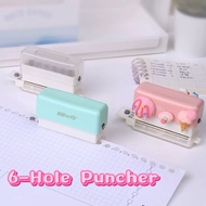 Insprin 6 Hole Puncher Plastic Diy 20 26 30 Hole Punch Tool Loose Leaf A4 A5 B5 Paper Puncher