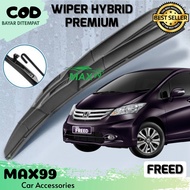 WIPER HYBRID FREED / WIPER HYBRID PREMIUM FREED / WIPER KACA HYBRID HONDA FREED / 1 PASANG - MAX99