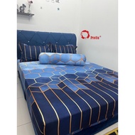 BIG SALE 100% Cotton 4 in 1 QUEEN/KING Size Fitted Bedsheet Cadar Murah READY STOCK