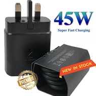45W Fast Charger UK Plug Super Fast PD Type C To Type C Cable For Samsung Galaxy S24Plus S23 S22 S21