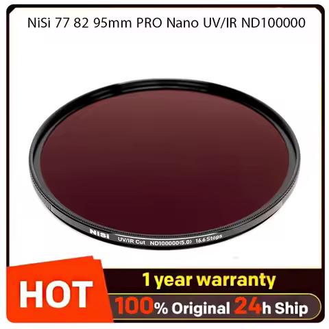 NiSi 77 82 95mm PRO Nano UV/IR ND100000 - Circular 5.0 Density, 16.6-Stop Neutral Density Lens Filte