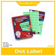 TOM AND JERRY COLOR DOT LABELS 114 HIJAU / GREEN