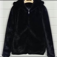 jaket bulu sherpa/korea zipper polos wanita