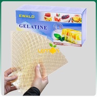Combo of 20 German Ewald Gelatine Leaves (3.4g/leaf) to make panna cotta, white log, tofu, pudding