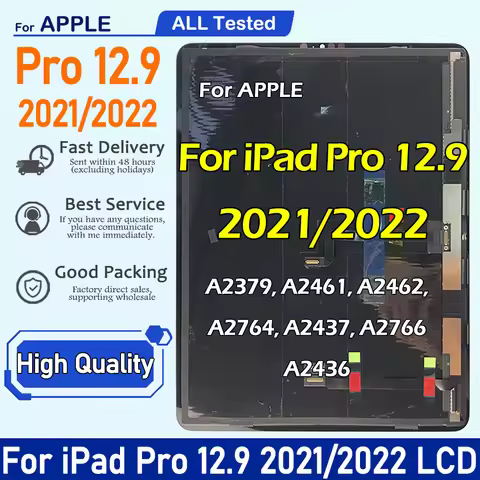 12.9" For iPad Pro 5th Gen 2021 A2379 A2461 A2462 6th Gen 2022 A2437 A2764 A2766 Touch Screen LCD Di