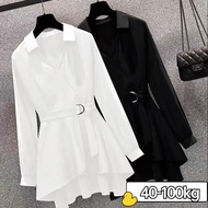 Chiffon blouse women blouse Korean style slim waist women blause wanita v neck+ collar shirt blouse women long sleeve blouse plus size baju muslimah labuh baju blouse wanita