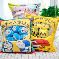 Totoro/ Pikachu/ Doraemon Pillow Plush with 8 Mini Tsum Inside