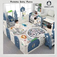 【GraceLife】Foldable Baby Playpen Kids Playyard Indoor Pagar Permainan Keselamatan Kanak Easy Fold 围栏