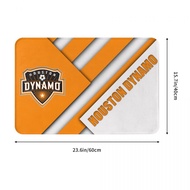 New Houston Dynamo Logo Bathroom Flannel Floor Mat Toilet Toilet Anti-slip Foot Mat Coffee Table Doo