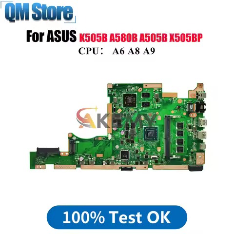 X505BP Laptop Motherboard For ASUS VivoBook V505B X505B A580B K505B X505BP A505B Mainboard With A6 A