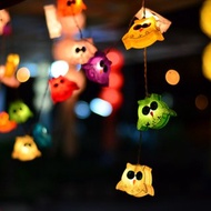 20 LED Battery Powered Owl Family Paper Lantern String Light for Home Decoration