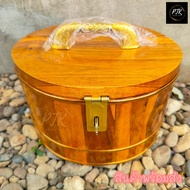 PTK ถังออมสินไม้สัก ถังใส่เงิน ทรงวงรี ขนาด ใหญ่ ขนาด 7*9*5 นิ้ว. piggy bank **มีรับประกัน**