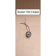 T20 Foot Light Bulb Socket 1 2 sen Cable/1Ft T20 Plug Light Bulb Socket/Turn Signal Light Socket