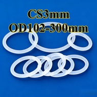 O-ring gasket CS3mm*OD102-300mm O-ring white silicone seal ring food grade seal waterproof rubber ri