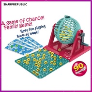 [Sharprepublic] Bingo Game Set, Bingo Lottery Game, Traditional Bingo Machine Toy Bingo Set for Fest