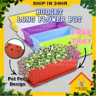 Pasu Bunga Panjang Murah Pasu Besar Pasu Panjang Pasu Plastik Long Flower Pot Plastic Long Planters Rectangular Pot Tray