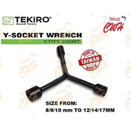 8/9/10MM TO 12/14/17MM TEKIRO Y-SOCKET WRENCH (MADE IN TAIWAN) Y SOCKET SPANNER Y TYPE HEX SOCKET RA