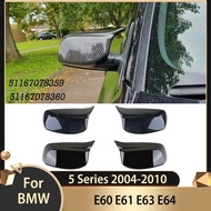 For 2004-2010 BMW 5 Series E60 E61 E63 E64 Side Mirror Cover Caps 51167078359 51167078360 Side Rearv