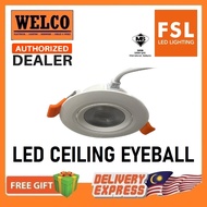 FSL LED COB EYEBALL 3.5" 6W [6500K/4000K/3000K] NEW MODEL 