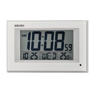 Seiko DIGITAL QHL077W auto constant light calendar thermometer Wall Clock Table Clock