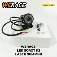 Promo D2 LASER GUN MINI MOTORCYCLE LED SPOTLIGHT (UNIT PRICE) COD