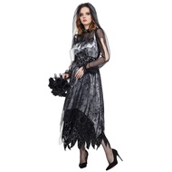 Adult Corpse Zombie Bride Dress Halloween Costumes for Women Evil Undead Bride Cosplay