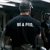 GBRS Group Be A Pro Military Style Letter Print Short Sleeve T-Shirt For Men