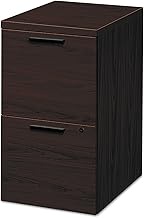 HON 105104NN 10500 Series File/File Mobile Pedestal, 15 3/4w x 22 3/4d x 28h, Mahogany