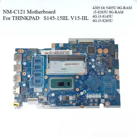 NM-C121 Laptop Motherboard for LENOVO FOR IDEAPAD S145-15IWL V15-IWL FV440 FS441 FS540 I3 I5 CPU 4GB