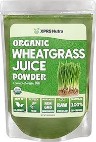XPRS Nutra Organic Wheatgrass Juice Powder - Sustainably Grown in The US - Instant Wheat Grass Juice Powder Made from Concentrated Juice - More Potent Than Organic Wheatgrass Powder - 8 oz