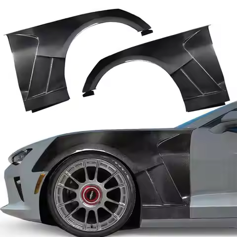 Real Carbon Front Vented Fenders Wings Replace for Chevrolet Camaro SS RS ZL1 LS LT 2016-2024 Pair G