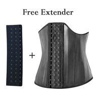 Bestcorse XXS XS 6XL Original Latex Corset Waist Trainer With Steel Bone 25 Slim Belt Rubber Girdle