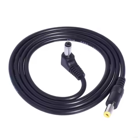 X7JC 100cm Length Power Cable Wire 20AWG 5.5x2.5mm to 5.5x2.1mm Male to Male Connector Adapter Cord 