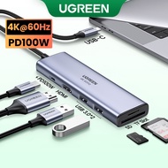 UGREEN USB C Hub Type C Dongle 4K 60Hz, 6 in 1 USB C Adapter with 4K HDMI USB3.0 SD/TF Card Reader 1