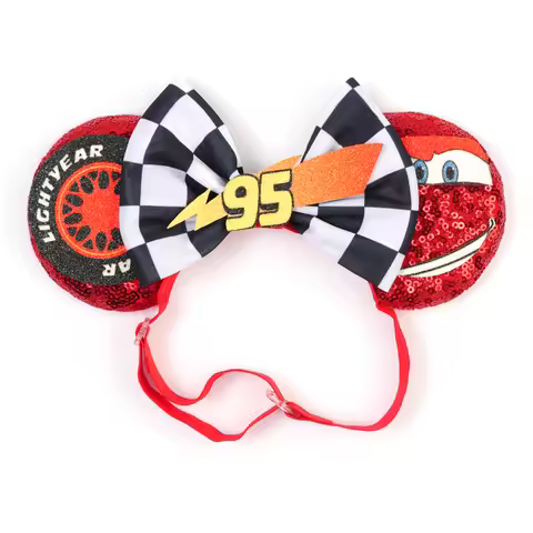 Disney Pixar Cars Adjustable Headbands for Adult Lightning McQueen Hairband Cars on Road Mater Headw