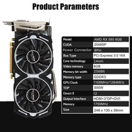 RX ✩ 580 8Gb Graphics Cards AMD Gddr5 GPU Video Card 256Bit 2048Sp Computer Rx580 Rx