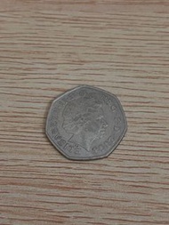 （收藏）女王頭硬幣伊麗莎白二世50便士英鎊2003年