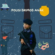 BAJU DINAS LAPANGAN BRIMOB HITAM PAKAIAN BRIMOB GEGANA BAJU BRIMOB