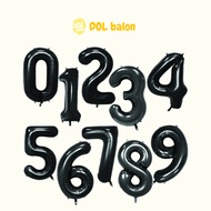 60cm Black Number Balloon