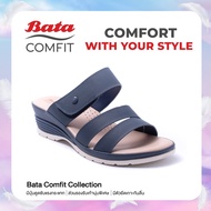 Bata Comfit บาจา คอมฟิต รองเท้าเพื่อสุขภาพ รองเท้าใส่ลำลอง สูง 2.5 นิ้ว พื้นนิ่ม ใส่สบาย สำหรับผู้หญิง รุ่น Zusi สีน้ำเงินเข้ม 6619903