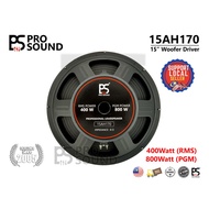 (SEBIJI / PER UNIT) PS PRO SOUND 15AH170 Speaker 15" 400Watt AES Power LF Woofer Driver Speaker Driv