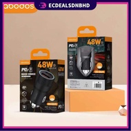 ABODOS AS-GS29 48W/38W Smart Car Charger / PD 30W + QC 18W Super Fast Quick Charging Caj Kereta