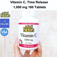 วิตามินซี Vitamin C+Bioflavonoids, Time Release 1000 mg 180 Tablets - Natural Factors