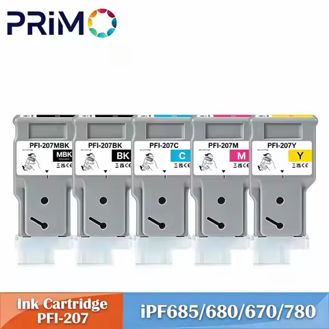 PFI-207 PFI207 PFI 207 Pigment Dye Ink Cartridge Compatible for Canon IPF680 IPF685 IPF780 IPF785 IP