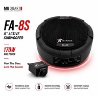MB QUART FA-8S 8" ACTIVE UNDERSEAT SUBWOOFER WITH REMOTE BASS CONTROL