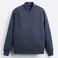 ZARA Men Jacket Basic Bomber Jaket Pria Navy