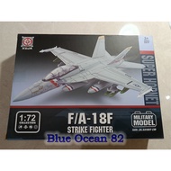 US F/A-18F Super Bounty Hunters Multi-Role Fighter Aircraft + Cool Stand - Block Model DIY 1/72 - Mi